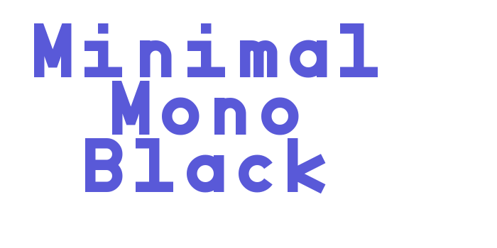 Download Minimal Mono Black Font