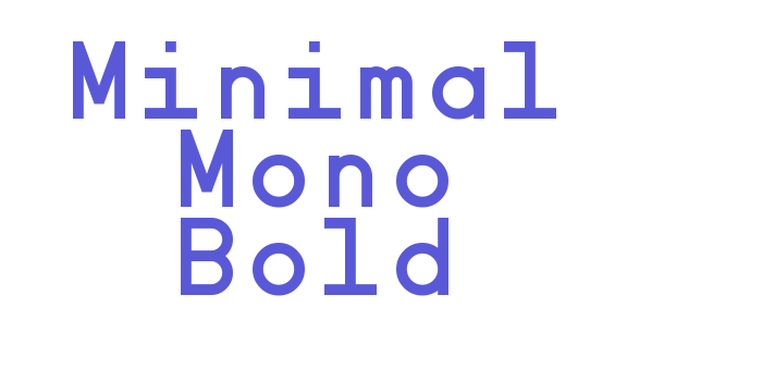 Minimal Mono Bold Font Download