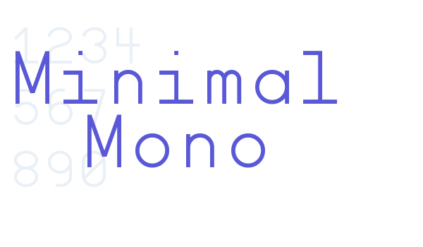 Minimal Mono font free