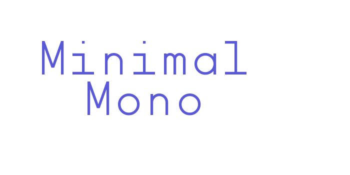 Download Minimal Mono Font