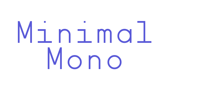 Minimal Mono Font