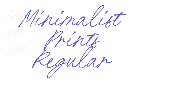 Minimalist Prints Regular font