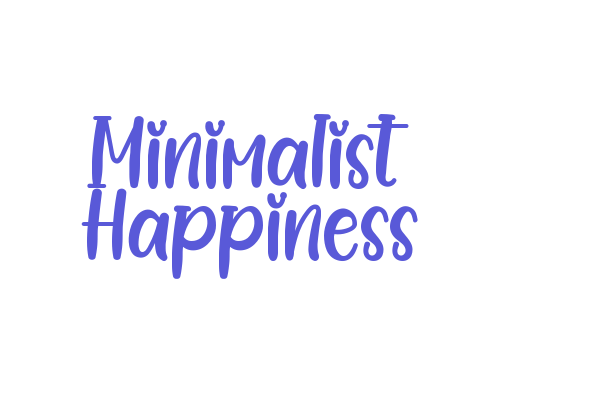 Minimalist Happiness Font