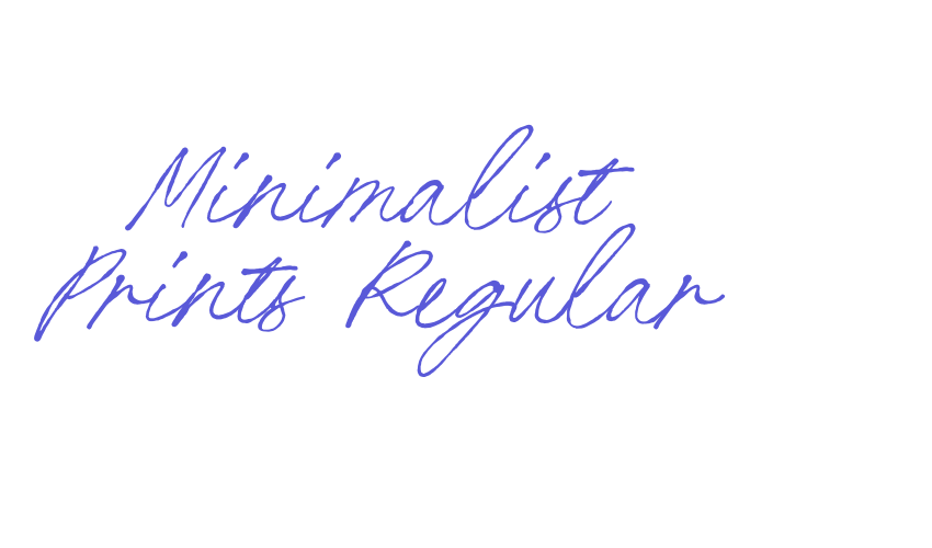 Minimalist Prints Regular Font Download