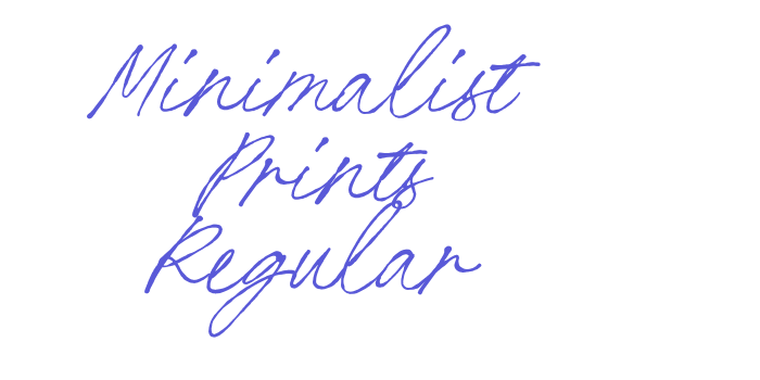 Minimalist Prints Regular Font Download