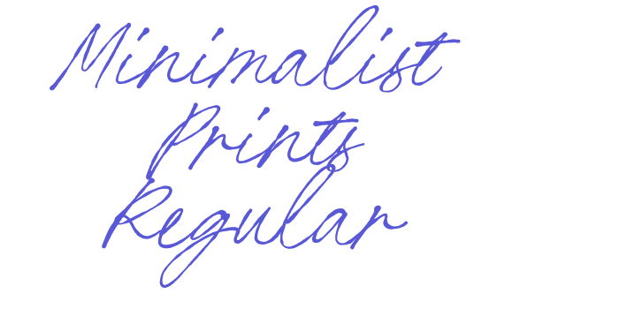 Minimalist Prints Regular Font