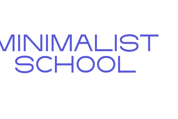 Minimalist School Font