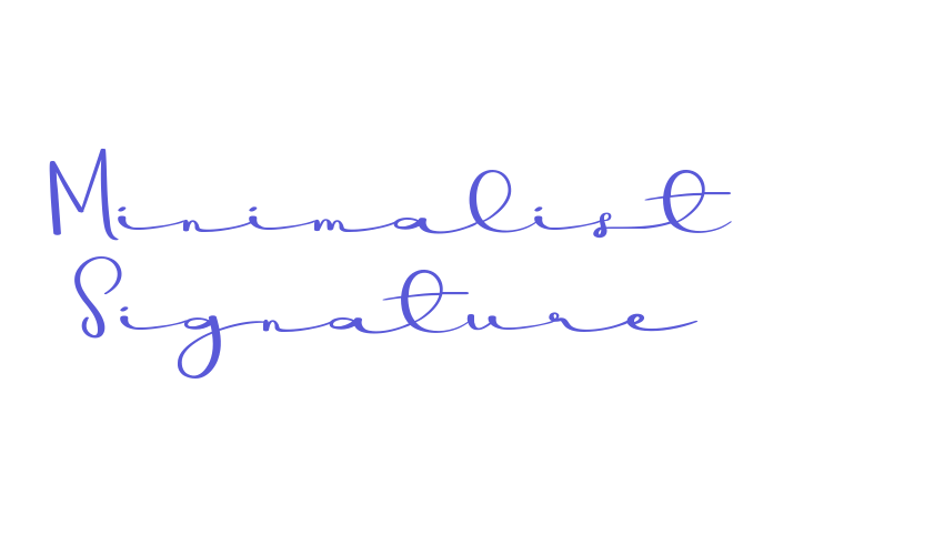 Minimalist Signature Font Download