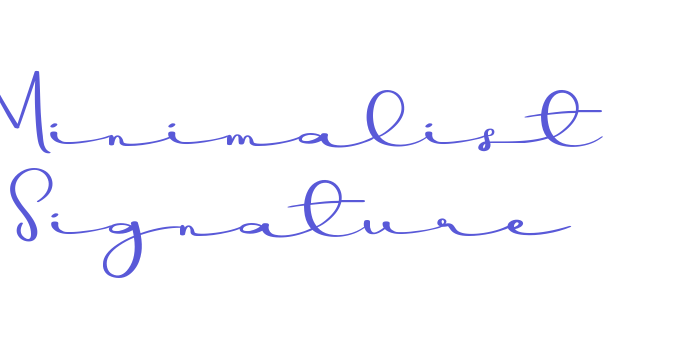 Minimalist Signature Font