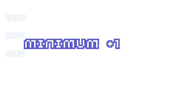 Minimum +1 font free