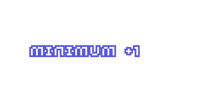 Minimum +1 Font Download