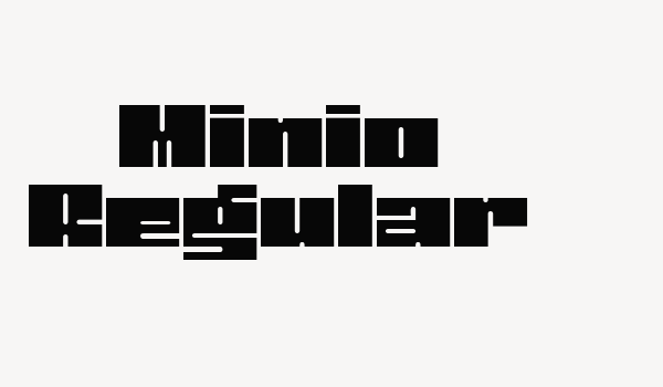 Minio Regular Font