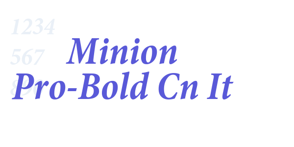 Minion Pro-Bold Cn It font