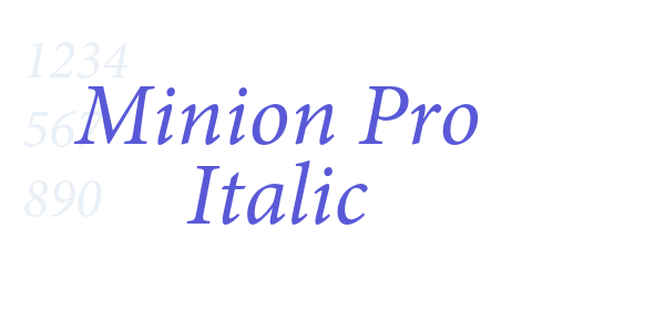 Minion Pro Italic font free