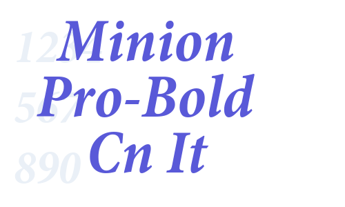 Minion Pro-Bold Cn It Font Download