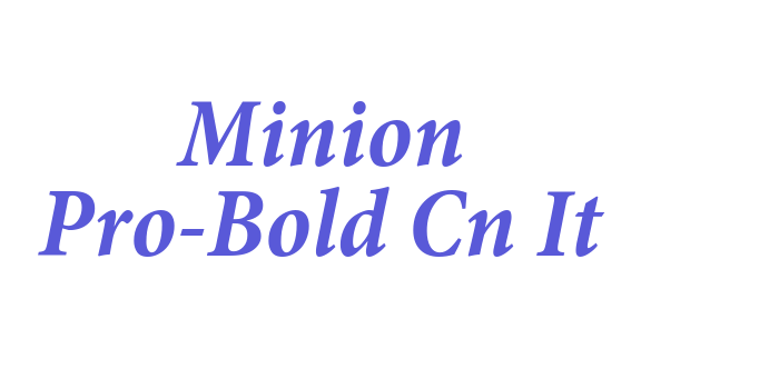 Minion Pro-Bold Cn It Font Download