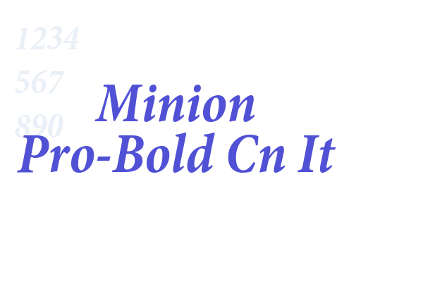 Minion Pro-Bold Cn It