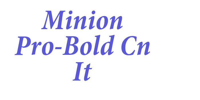 Minion Pro-Bold Cn It Font