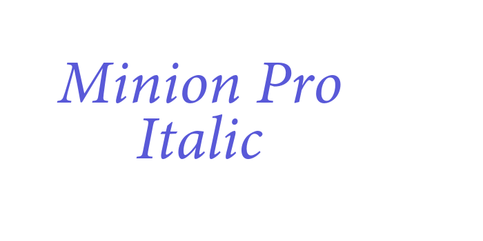 Minion Pro Italic Font Download