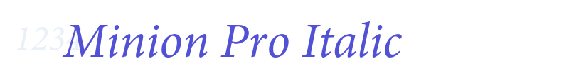 Minion Pro Italic-font