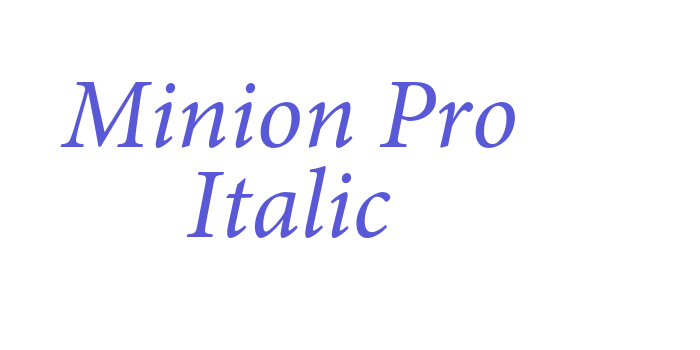 Minion Pro Italic Font