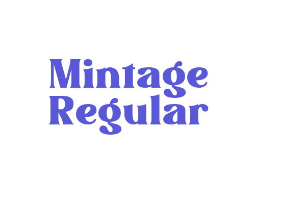 Mintage Regular Font