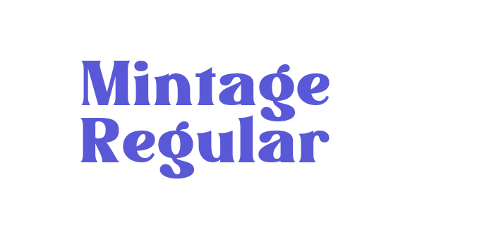 Mintage Regular Font Download