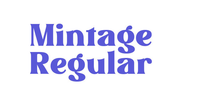 Mintage Regular Font