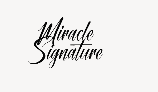 Miracle Signature Font