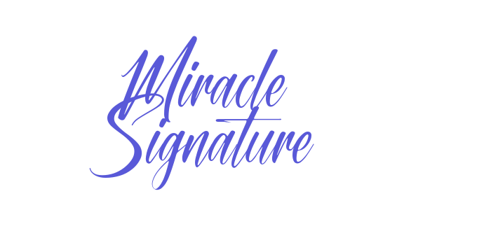 Miracle Signature Font Download