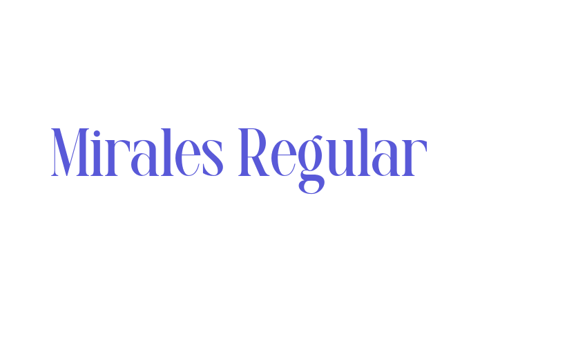 Mirales Regular Font