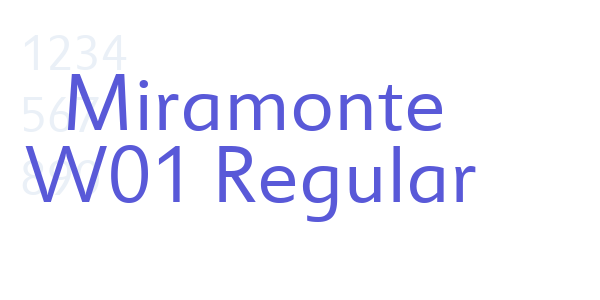 Miramonte W01 Regular font free