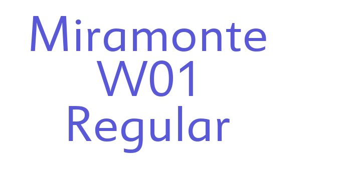 Miramonte W01 Regular Font