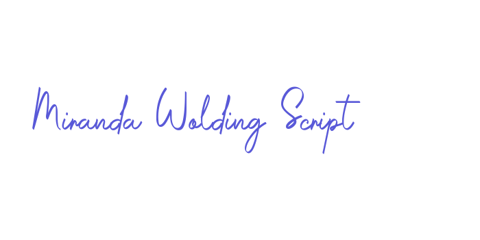 Miranda Wolding Script Font Download