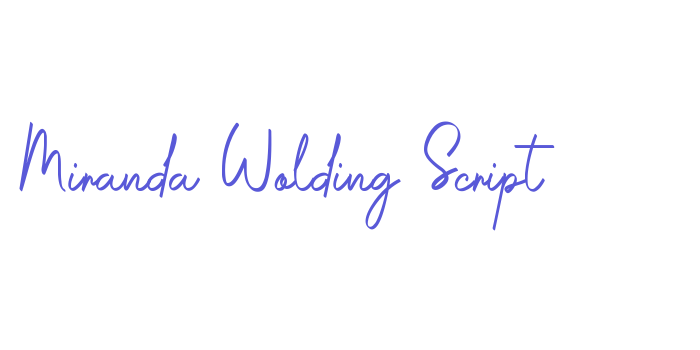 Miranda Wolding Script Font