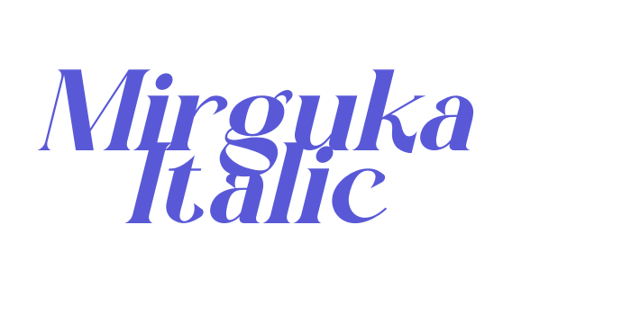 Mirguka Italic Font Download