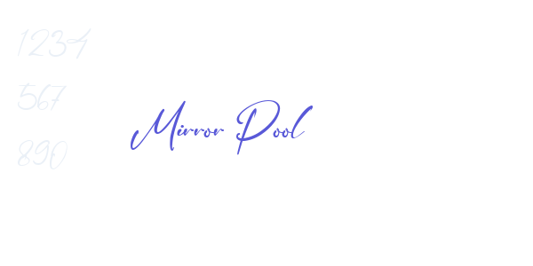 Mirror Pool font free