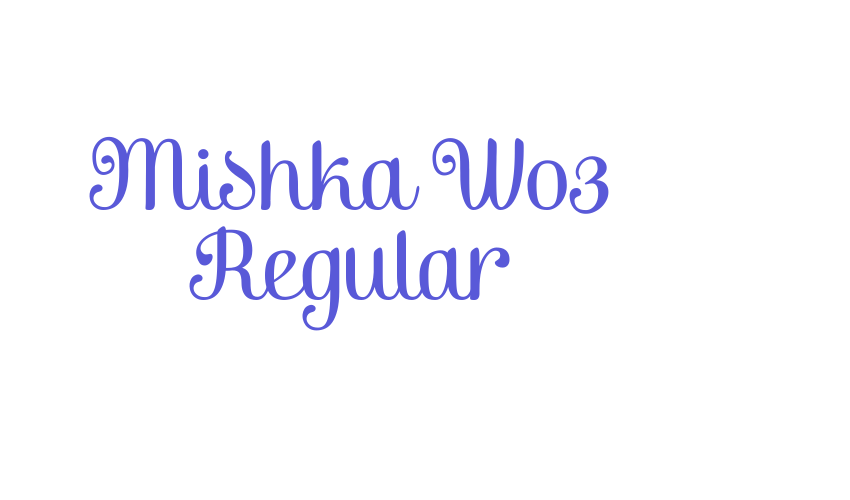 Mishka W03 Regular Font Download