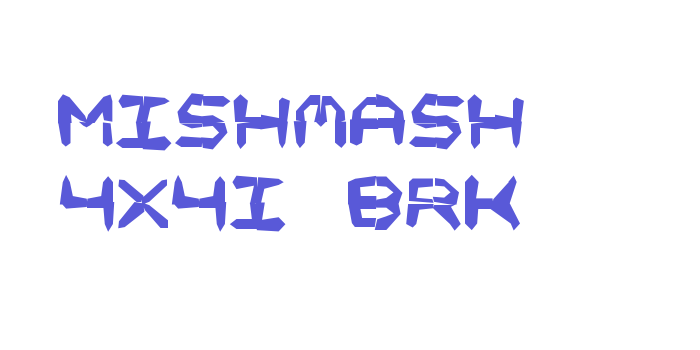 Mishmash 4x4i BRK Font Download