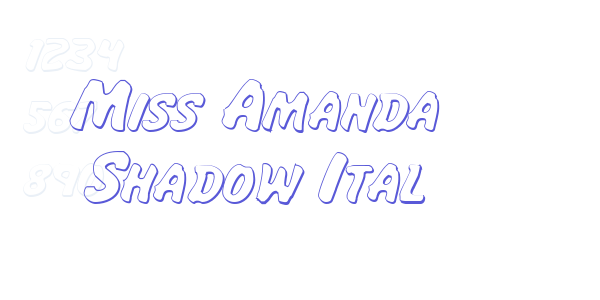 Miss Amanda Shadow Ital font free