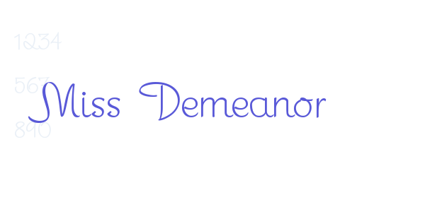 Miss Demeanor font