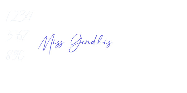 Miss Gendhis font free