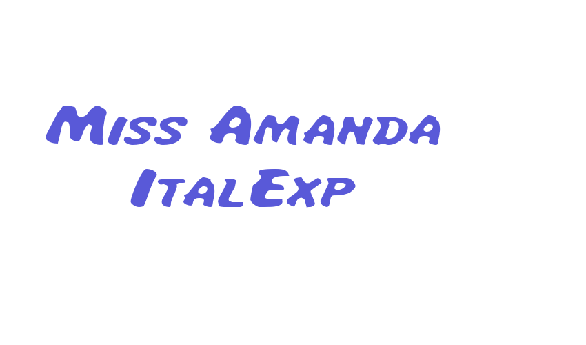 Miss Amanda ItalExp Font