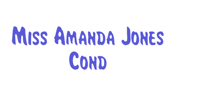 Miss Amanda Jones Cond Font Download