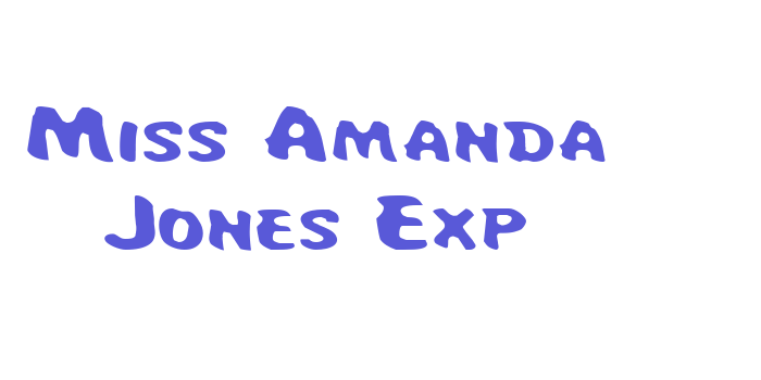 Miss Amanda Jones Exp Font Download