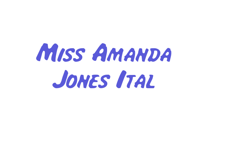 Miss Amanda Jones Ital Font