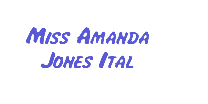 Miss Amanda Jones Ital Font Download