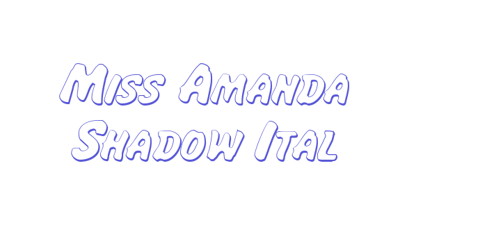 Miss Amanda Shadow Ital Font Download