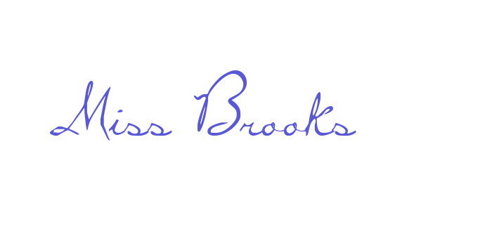 Miss Brooks Font