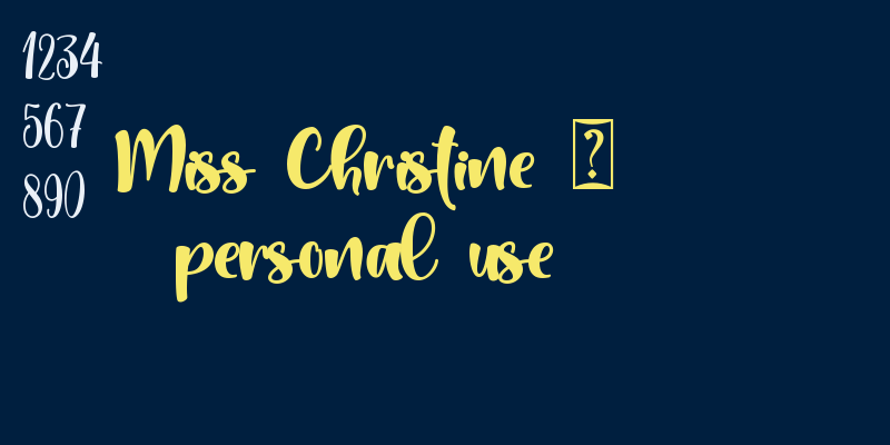 Miss Christine – personal use